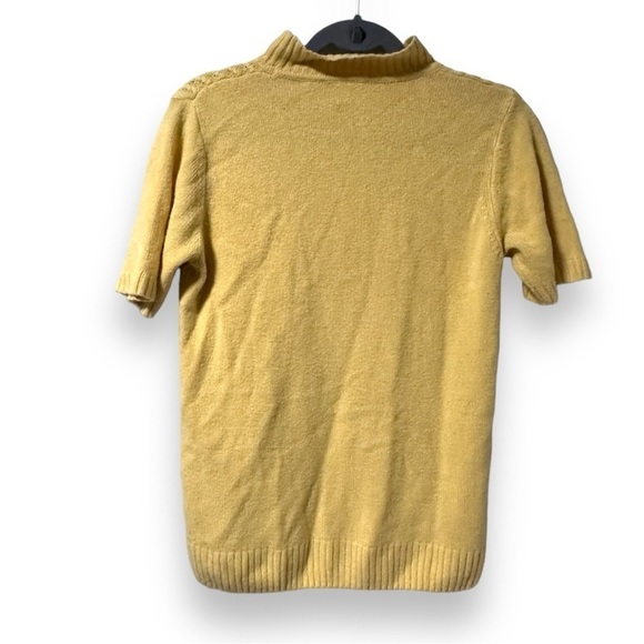 Hasting & Smith Knit Short Sleeve Sweater Yellow Mock Neck Women’s Size Large - Picture 2 of 15